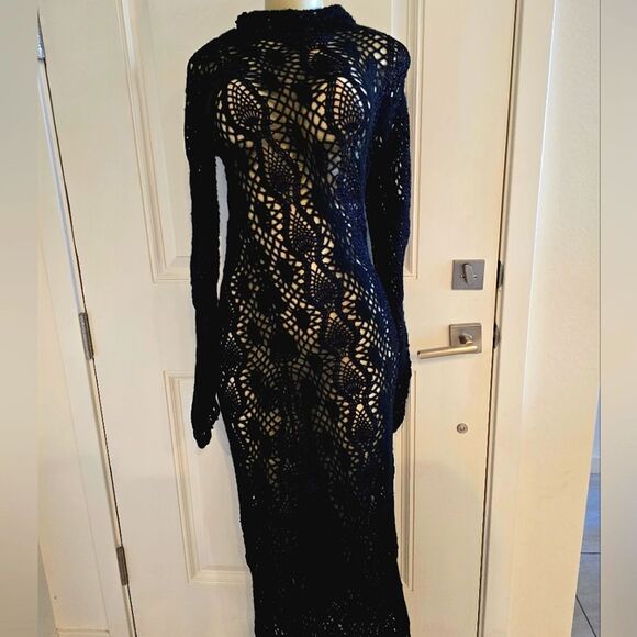 ZARA LIMITED EDITION LONG MAXI CROCHET DRESS - Picture 16 of 16